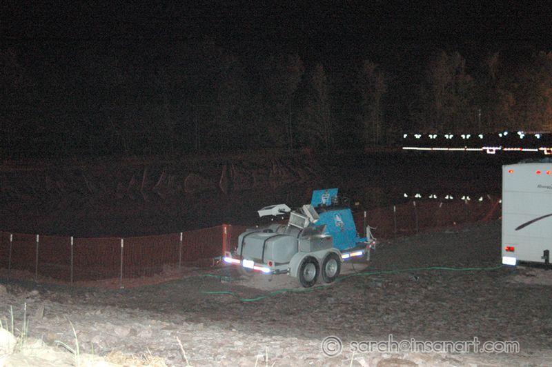 Frak water holding pond (night)