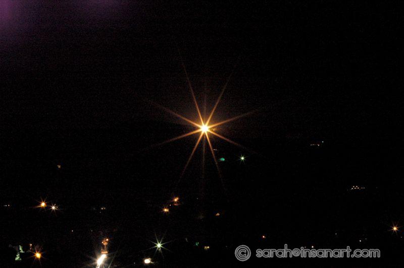 NIGHT View West across valley (from Frost Rd.)