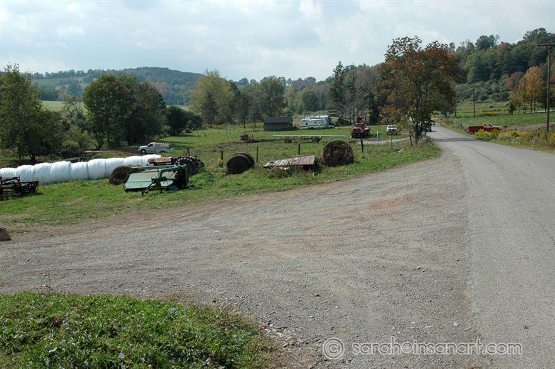 Pipeline work being done on farm N of well, 1