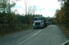 RR - Trucks coming up to Fall Brook wells