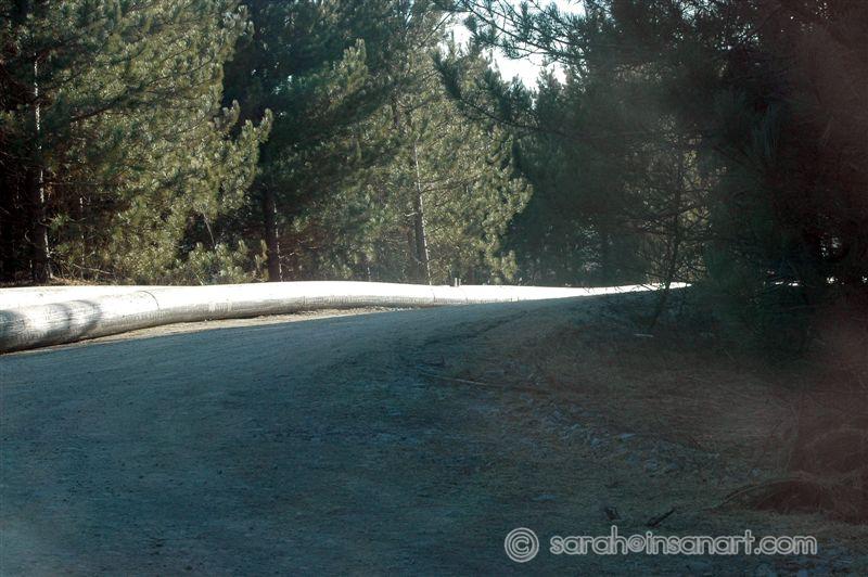 How to fix an industrial sized H2O leak? Stuff some pipe in there!