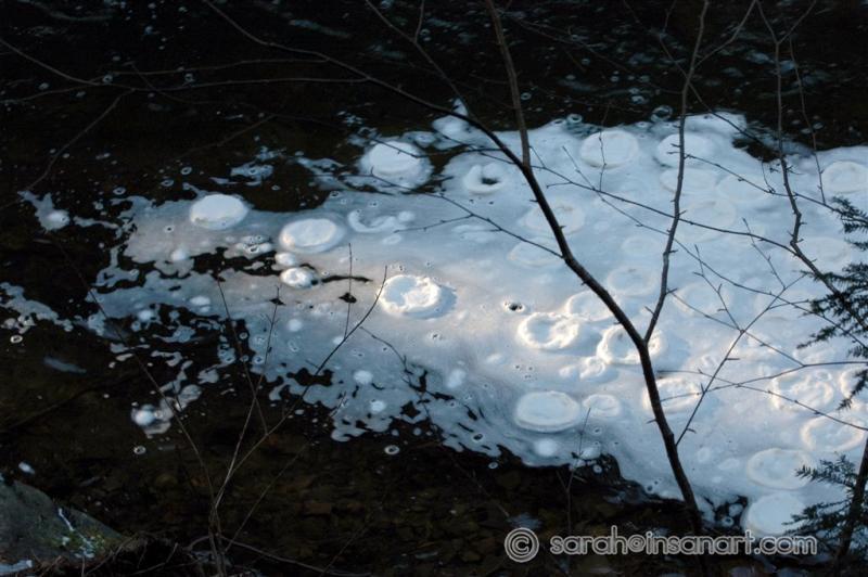 [JAN] DISTURBING FOAM DISCS BELOW FALL BROOK FALLS! (3)